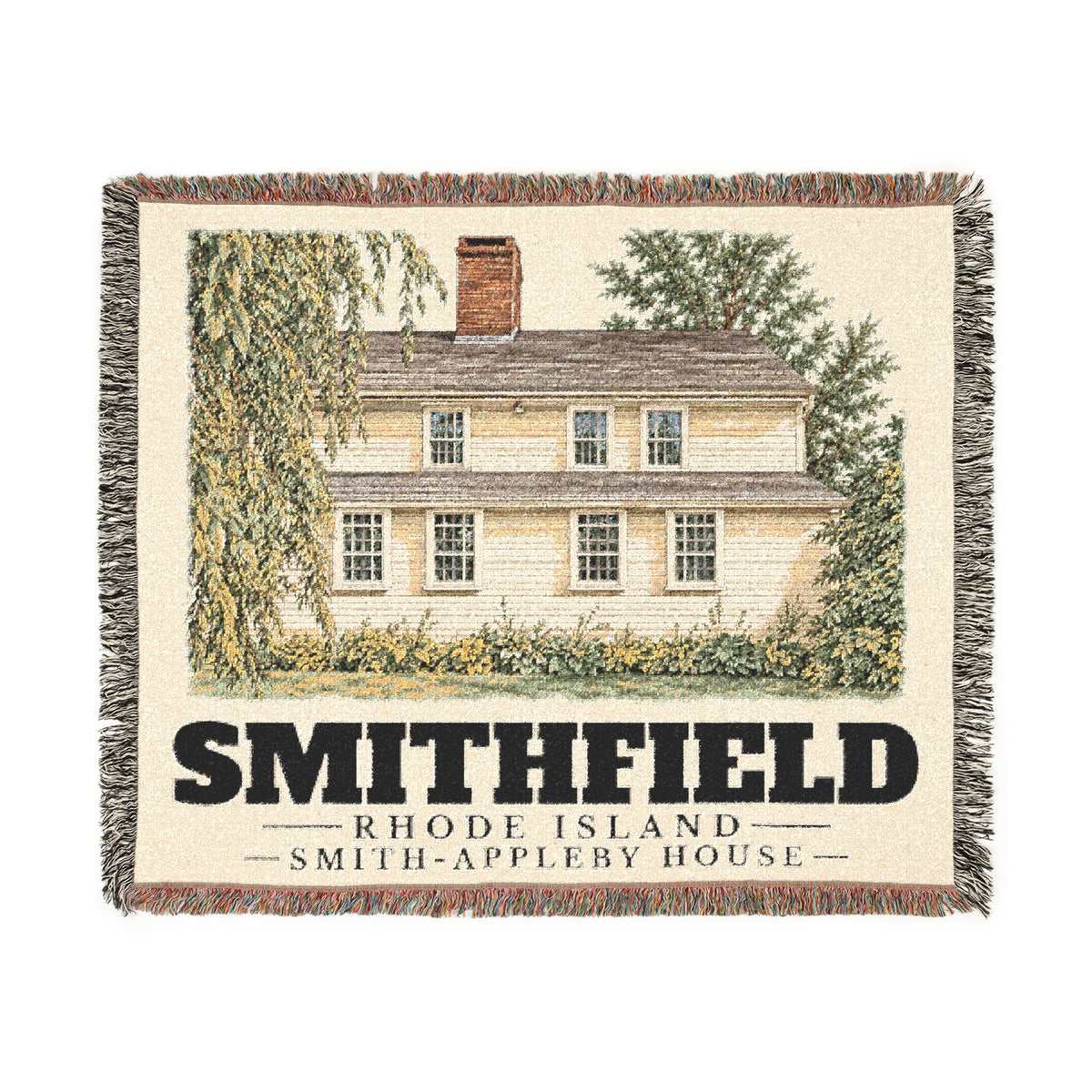 Smith-Appleby House — Smithfield, Rhode Island Woven Blanket