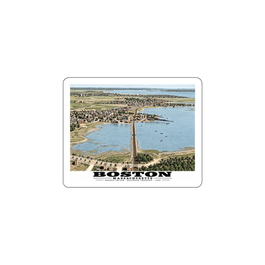 Boston. Chelsea and Revere 4 in White Die-Cut Sticker - Boston Harbor