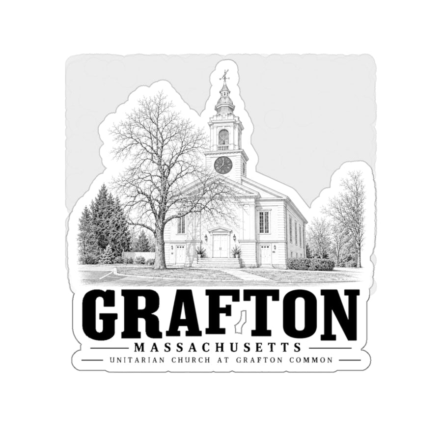 Grafton Unitarian Church at Grafton Common 4 in Die-Cut Sticker - Default - front product view