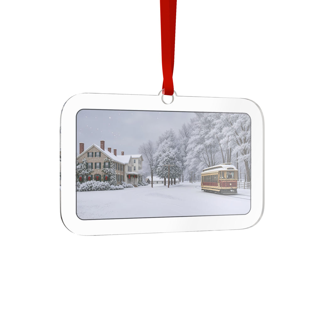Common - Historic Streetcar View — Grafton, MA Christmas Ornament