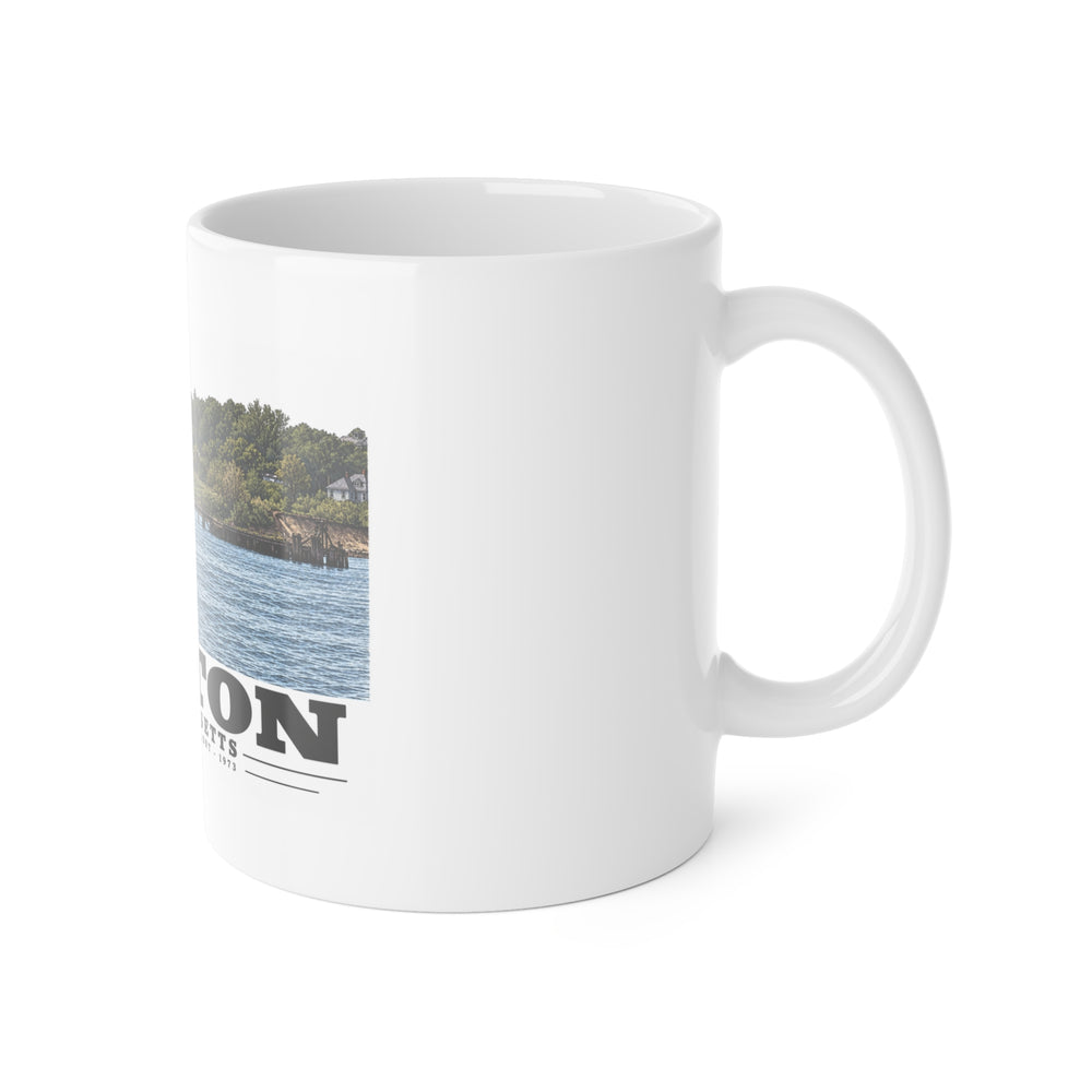 Long Island 11 oz White Ceramic Mug - Boston Harbor