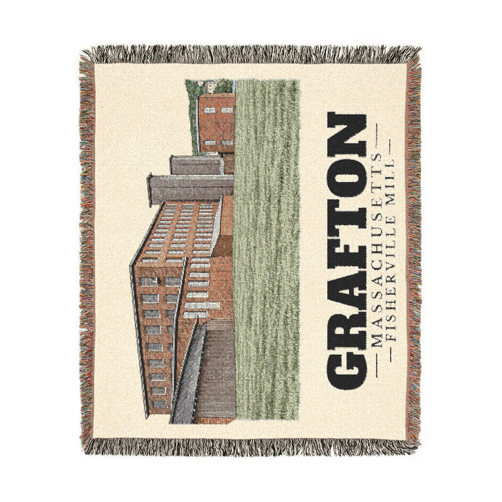 Fisherville Mill — Grafton, Massachusetts woven blanket, product view 2