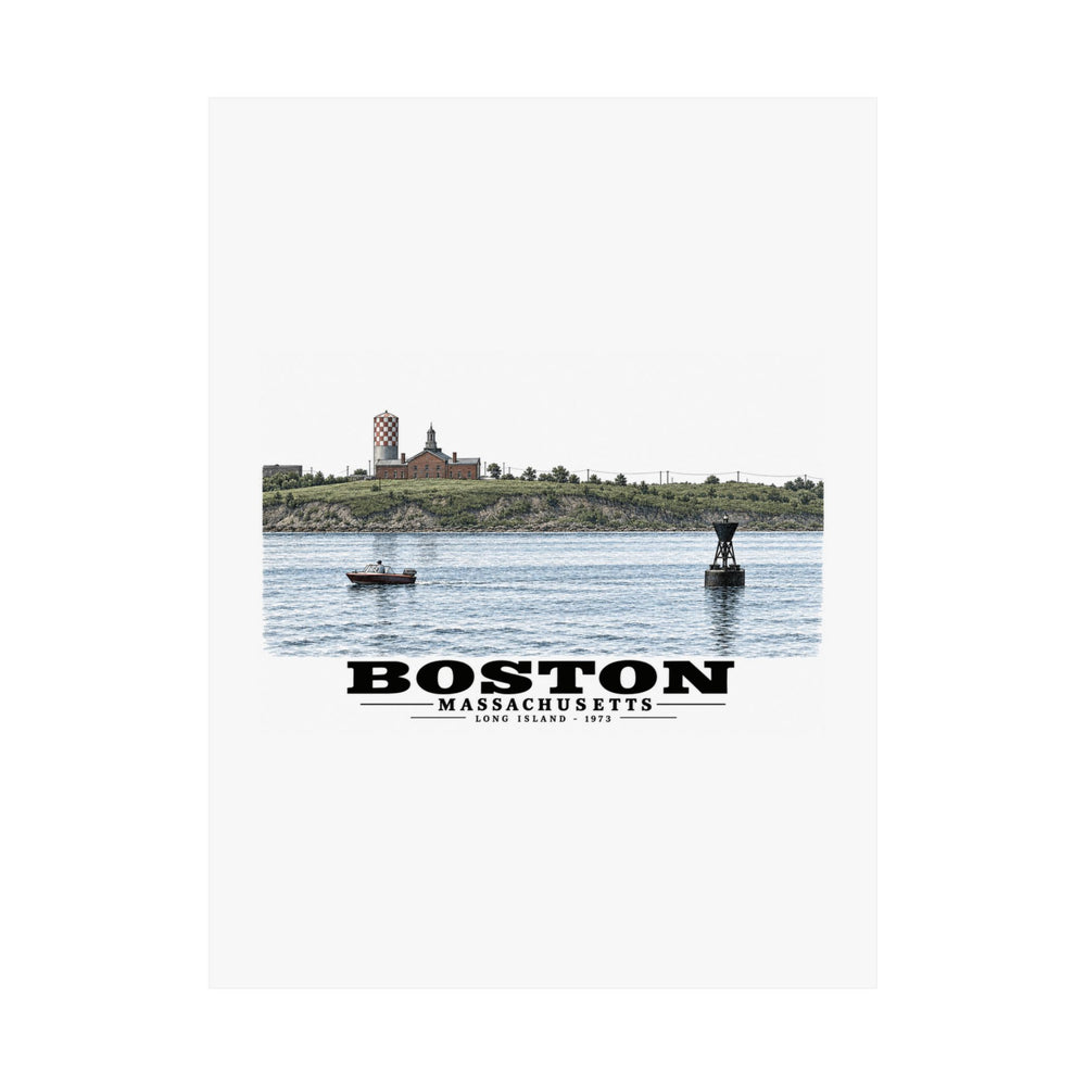 Long Island Matte Heritage Poster — 11 × 14 and 18 × 24 in - Boston Harbor