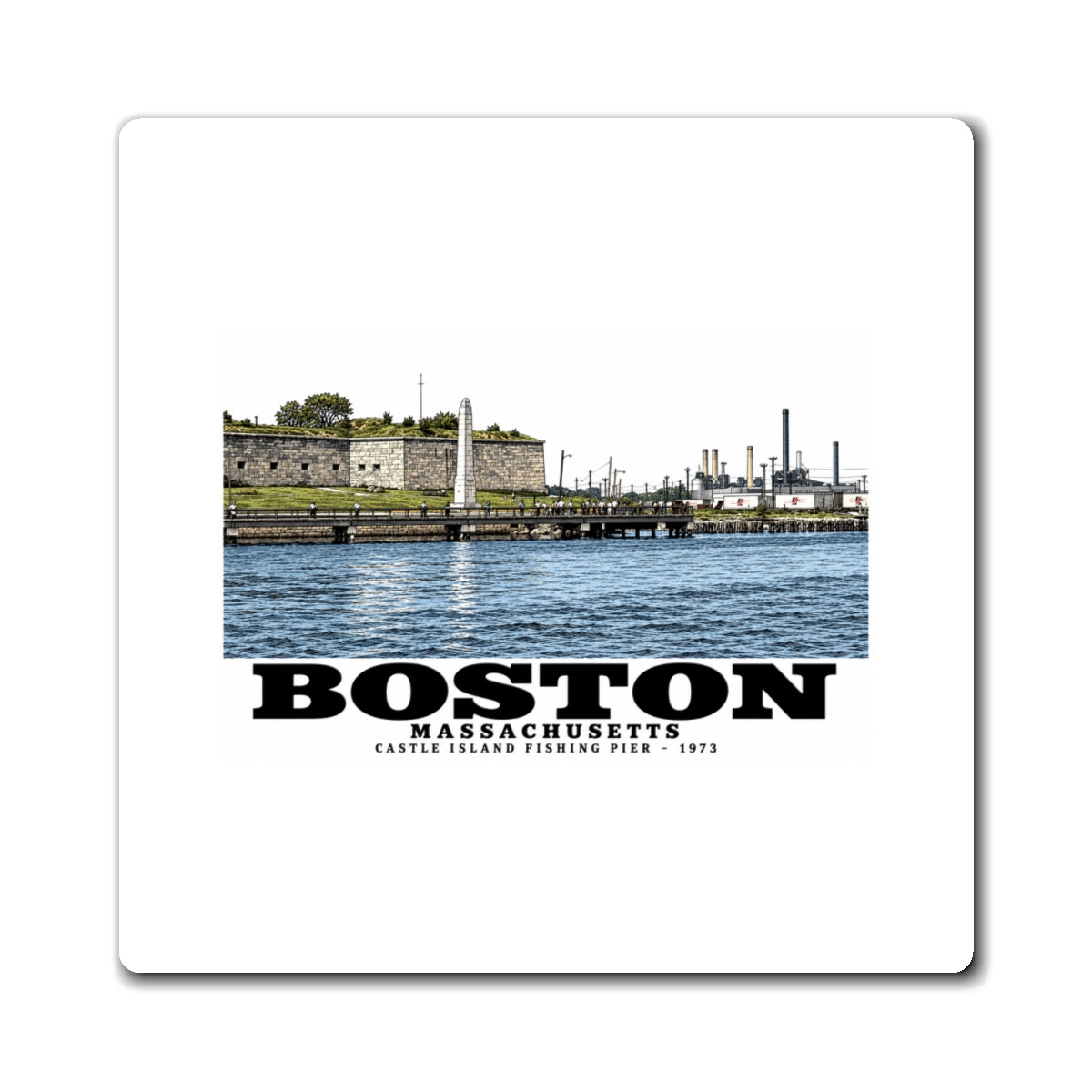 Castle Island, includes Fishing Pier 4 in Magnet - Boston Harbor