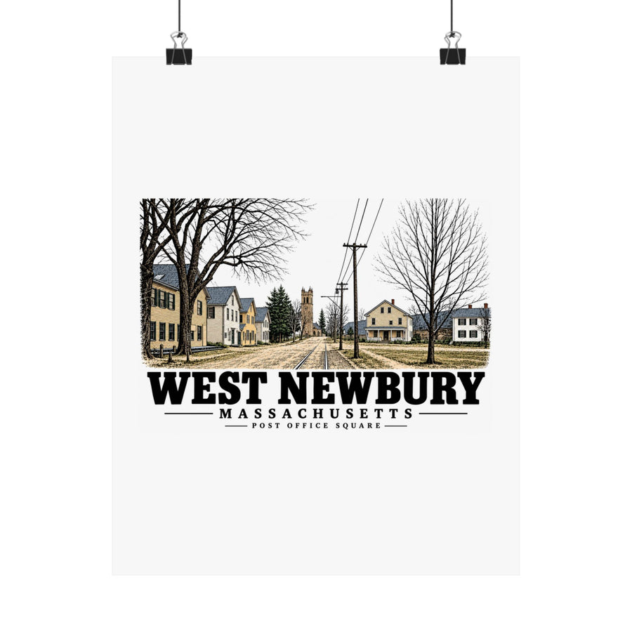 11 x 14 front of Post Office Square matte poster, West Newbury, Massachusetts.