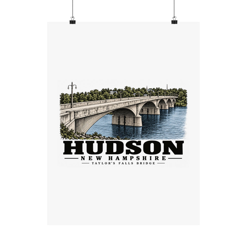18 x 24 front of Taylor’s Falls Bridge matte poster, Hudson, New Hampshire.