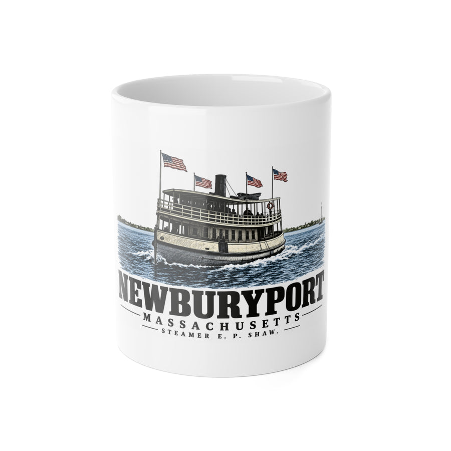 Newburyport Steamer E. P. Shaw 11 oz White Ceramic Mug - Merrimack Valley Goods