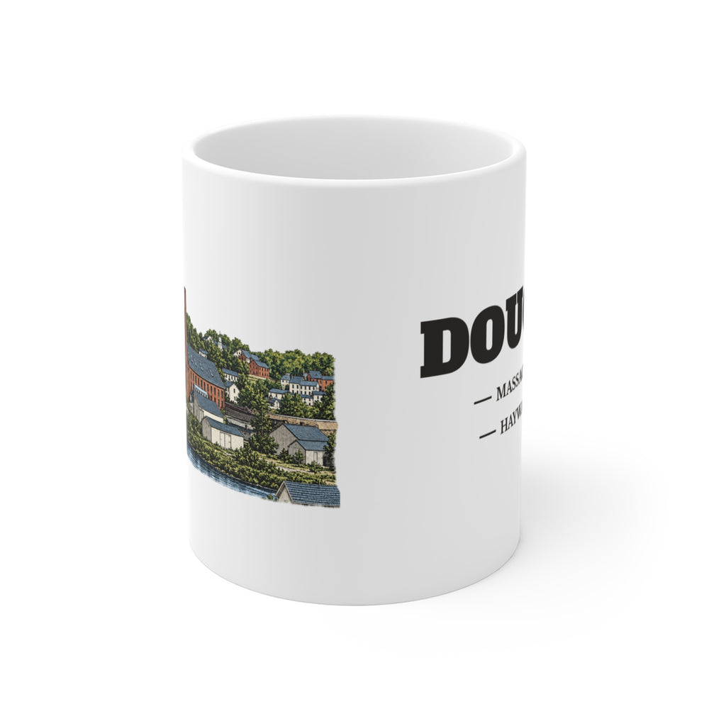 Douglas Hayward Mill 11 oz ceramic mug — artwork view, handle left — Familiar History