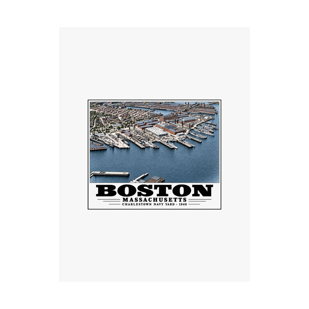 Illustrated Charlestown Navy Yard, June 1940 in Charlestown on unframed matte poster