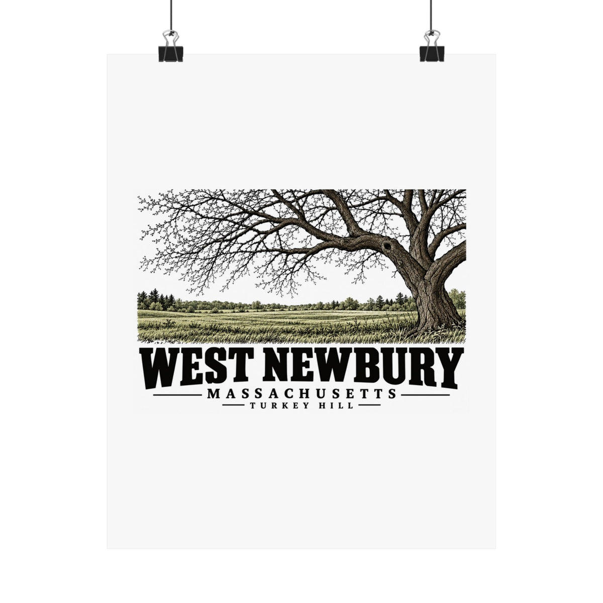 11 x 14 front of Turkey Hill matte poster, West Newbury, Massachusetts.