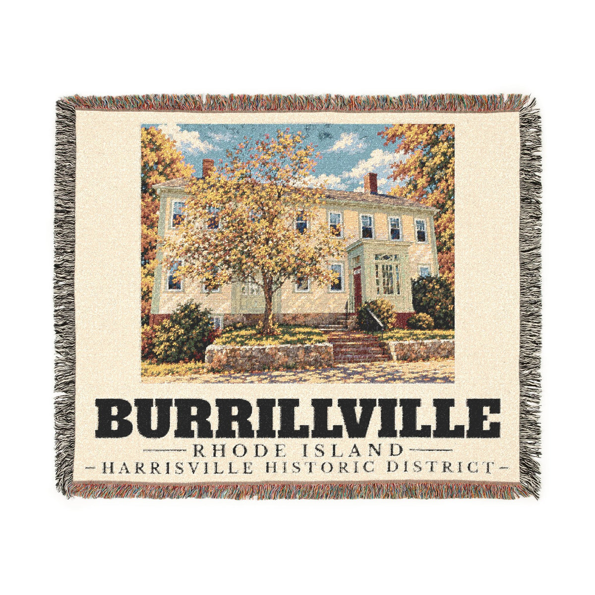 Harrisville Historic District — Burrillville, Rhode Island Woven Blanket