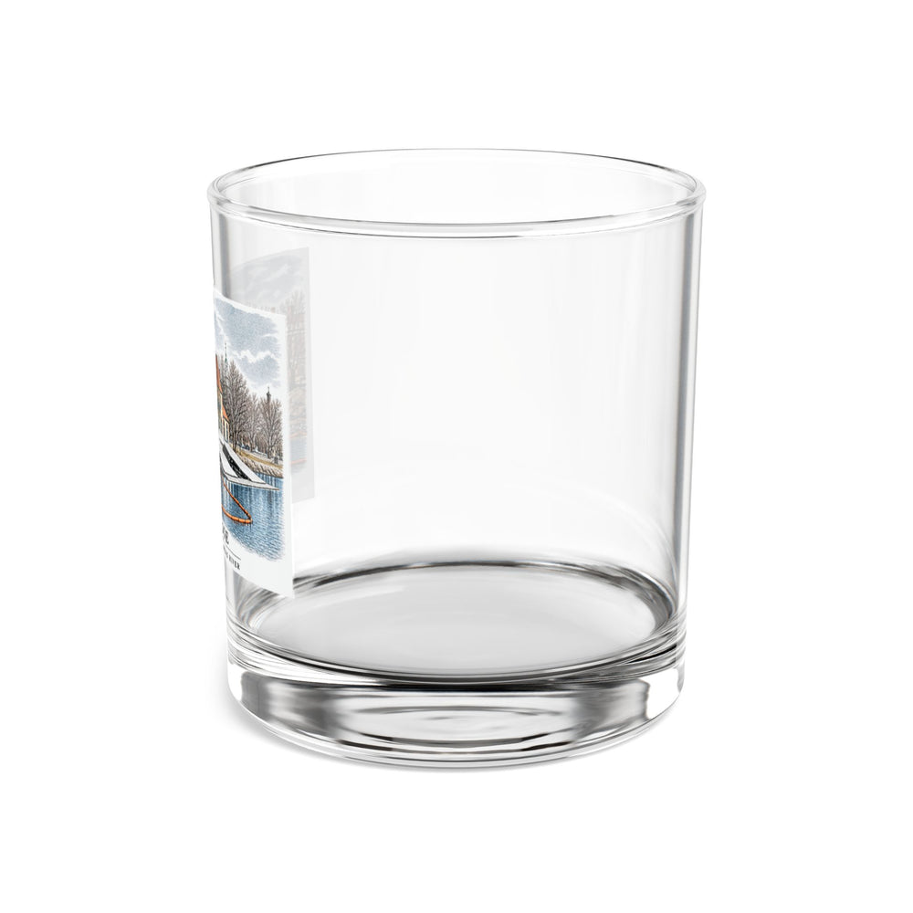 Weld Boathouse, 971 Memorial Drive, beside Anderson Bridge 10 oz Rocks Glass - Charles River