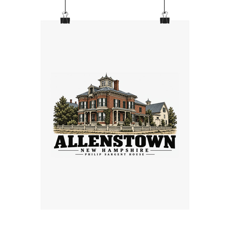 11 x 14 front of Philip Sargent Residence matte poster, Allenstown, New Hampshire.