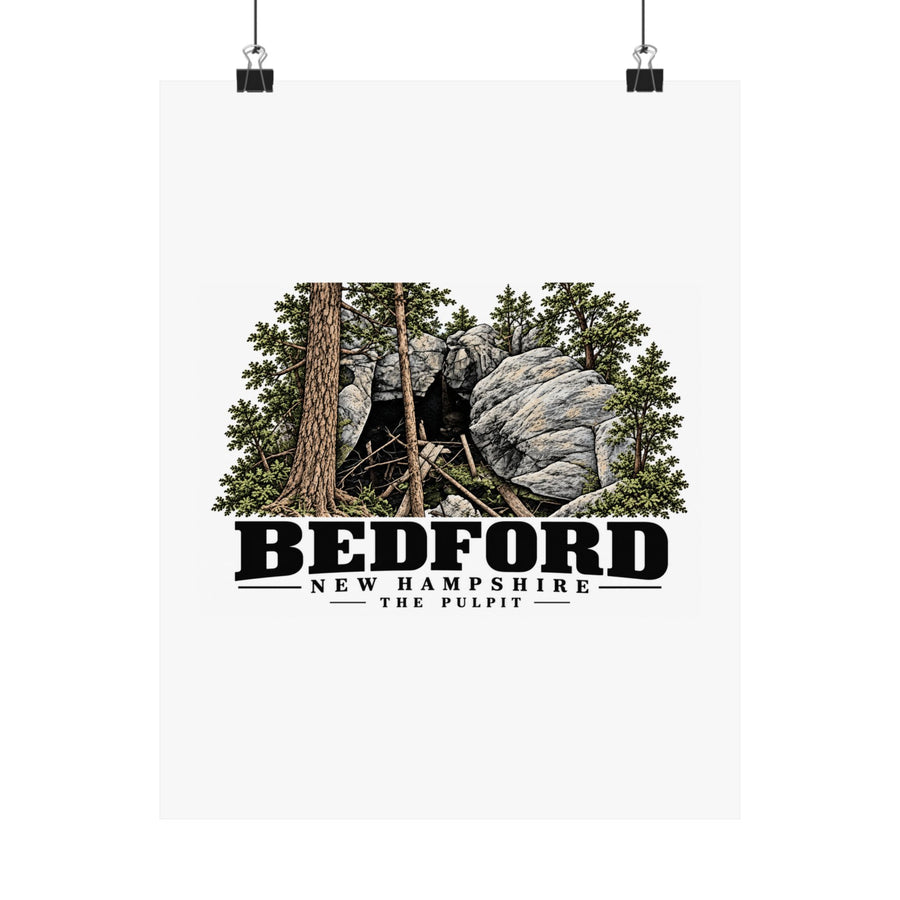 11 x 14 front of Pulpit Rock matte poster, Bedford, New Hampshire.