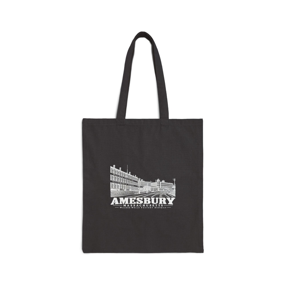 Walker-Wells automobile-body factory district and Boston & Maine rail yard Natural + Black Heavy Canvas Tote - Merrimack Valley Goods