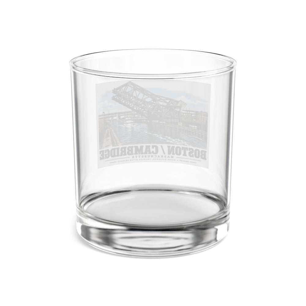 2.  GENERAL VIEW SHOWING BRIDGE IN OPEN POSITION - Boston & Maine Railroad, Charles River Bridges, Charles River, North Station vicinity, Boston, Suffolk County, MA 10 oz Rocks Glass - Charles River