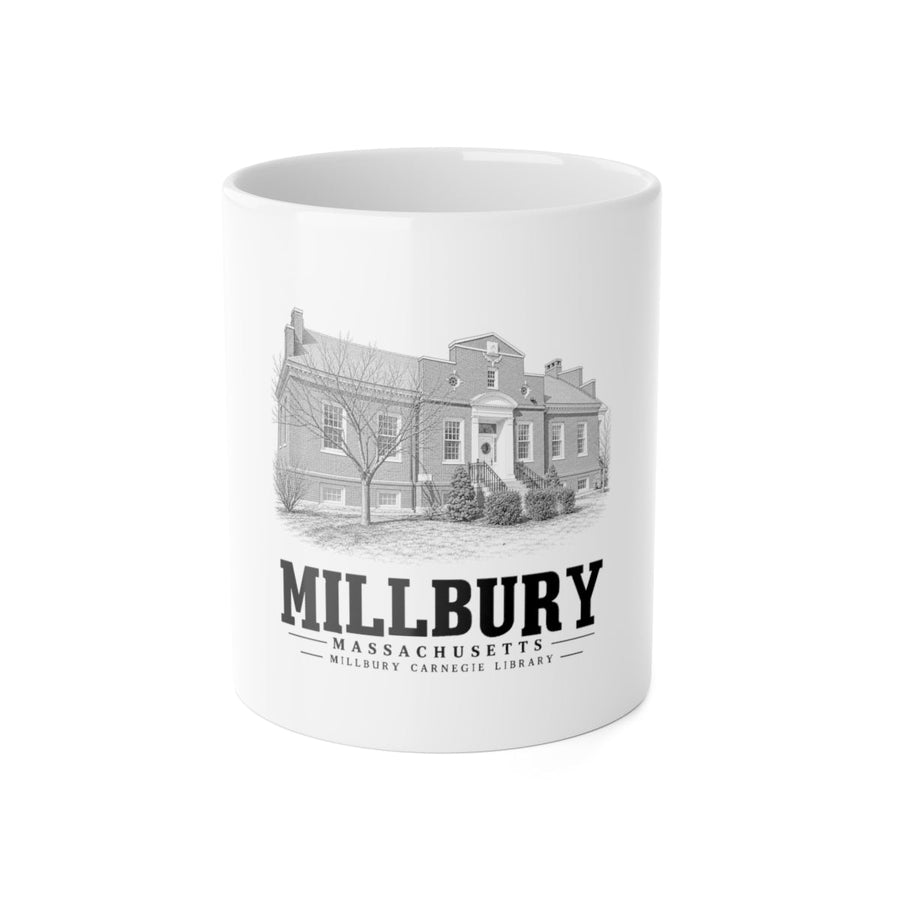 Millbury Carnegie Library 11 oz Ceramic Mug - White - front product view
