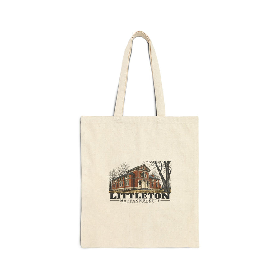 Houghton Memorial Natural + Black Heavy Canvas Tote - Assabet Valley Goods