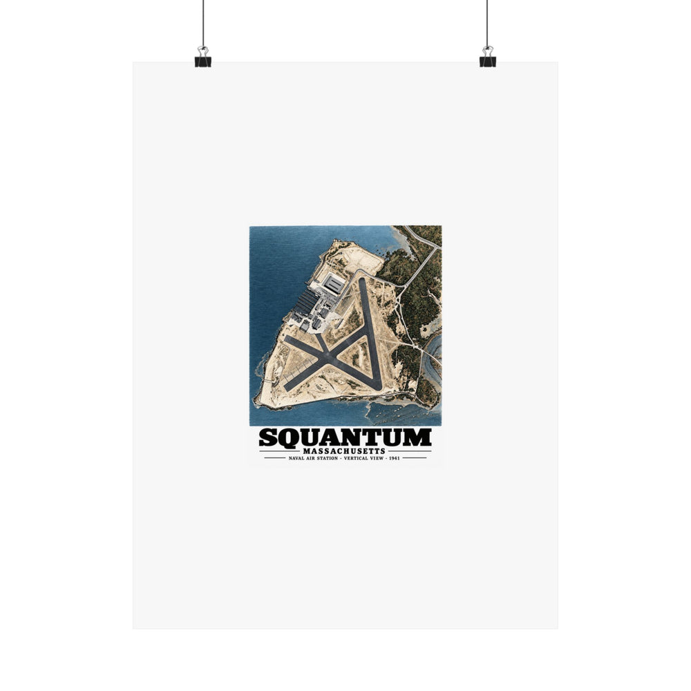 N.A.S.  Squantum, MA vertical 10000 ft. Matte Heritage Poster — 11 × 14 and 18 × 24 in - Boston Harbor