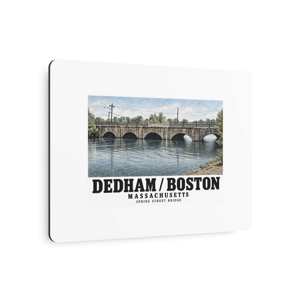 Spring Street Bridge north elevation (HAER MA-95-4, 1990) 7 × 5 in Horizontal Metal Wall Art - Charles River