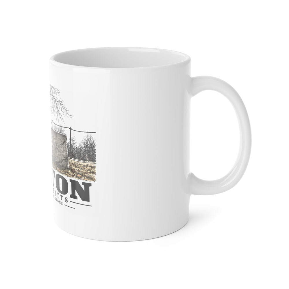 Illustrated Thirty-One-Mile Stone in Bolton on ceramic mug