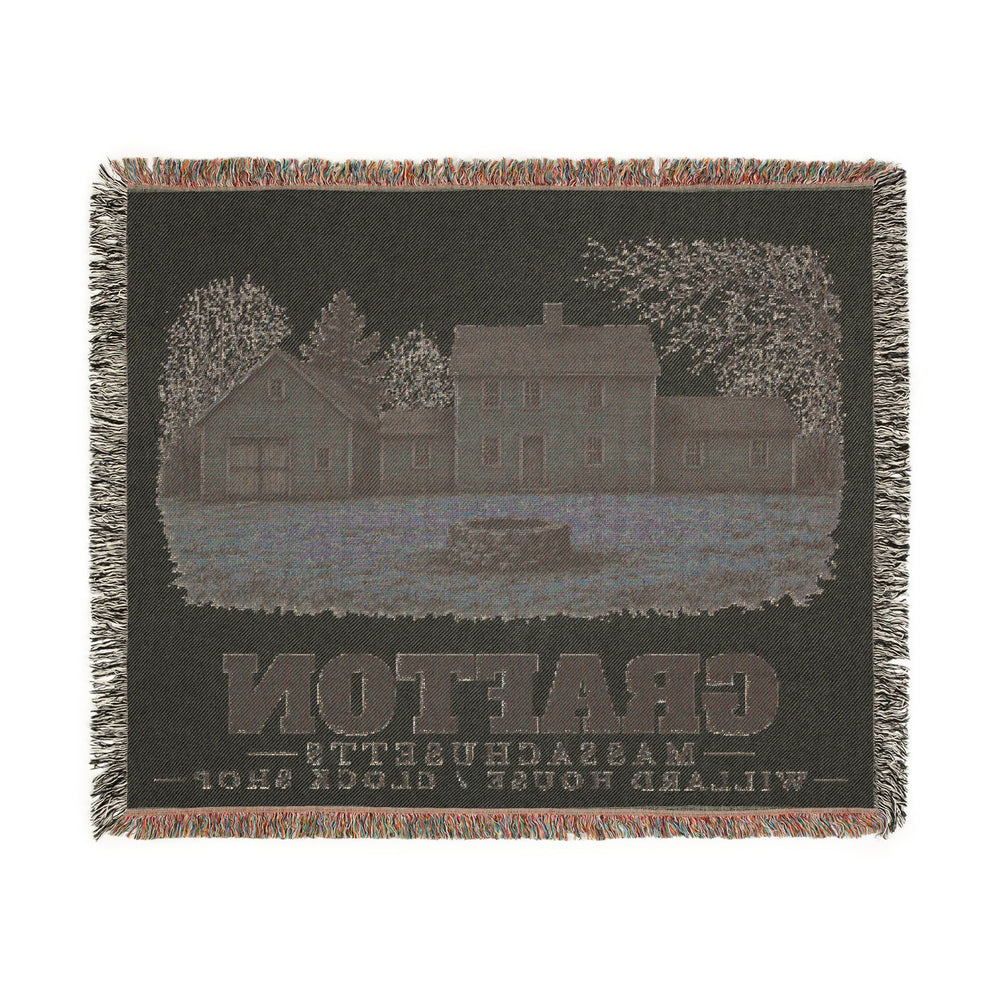 Willard House / Clock Shop — Grafton, Massachusetts woven blanket, product view 3