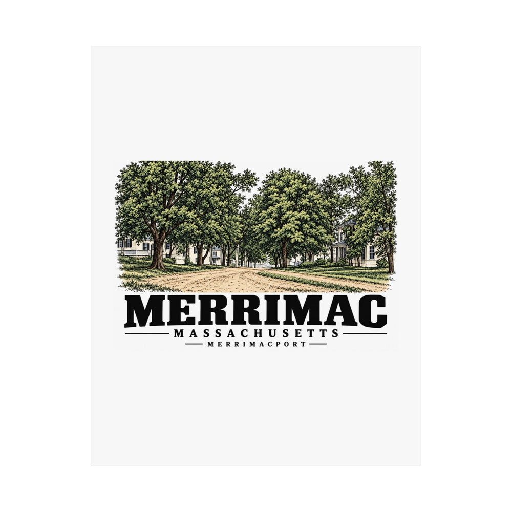 11 x 14 unclipped front of Merrimac Street matte poster, Merrimacport, Massachusetts.