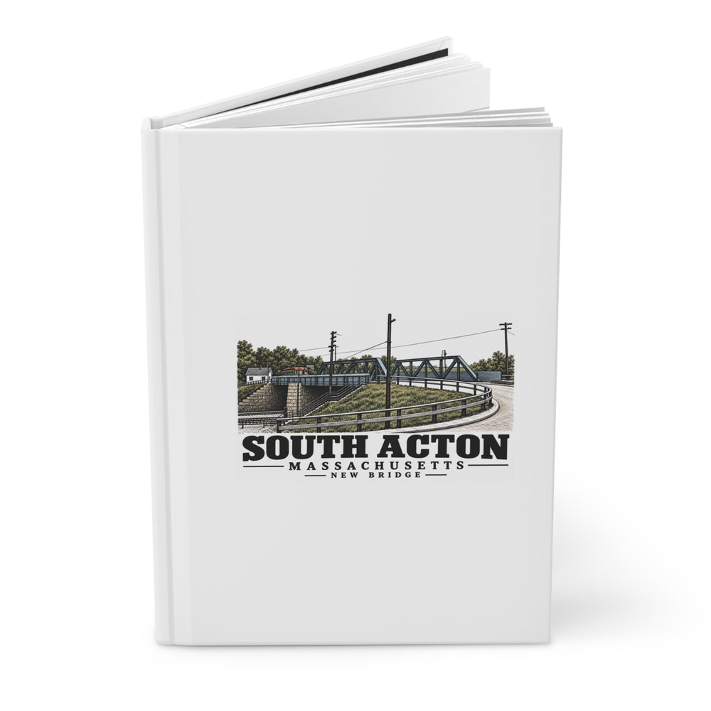 Illustrated New Bridge in Acton on matte hardcover journal