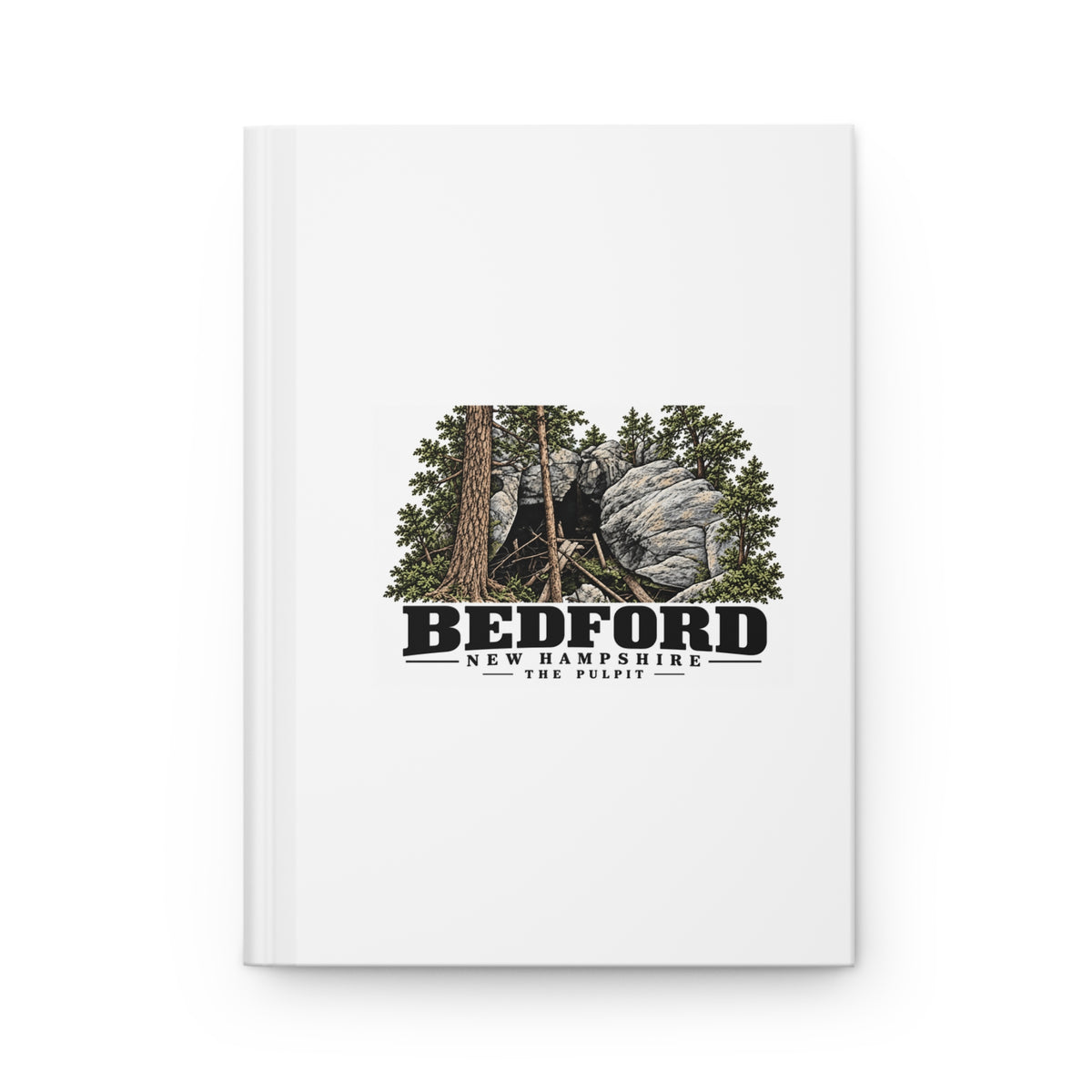 Bedford The Pulpit rock formation Matte Hardcover Journal - Merrimack Valley Goods
