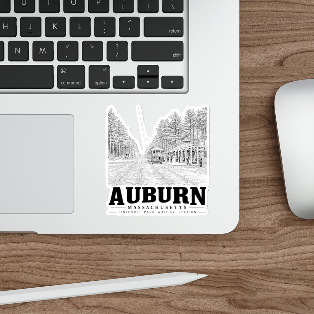 Auburn Pinehurst Park Waiting Station 4 in Die-Cut Sticker in White — context-1 view
