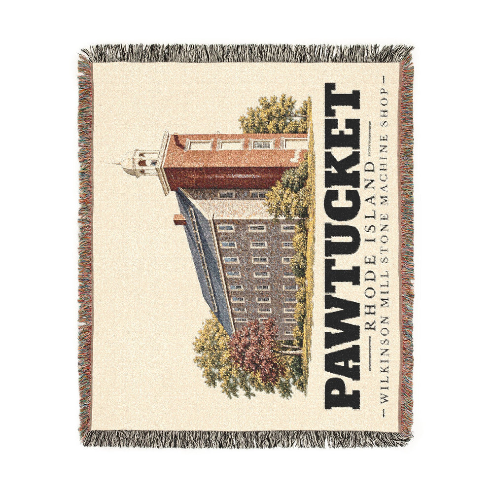 Wilkinson Mill Stone Machine Shop — Pawtucket, Rhode Island woven blanket, product view 2
