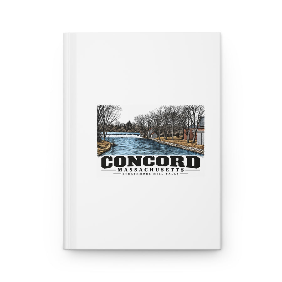 Illustrated Strathmore Mill Falls in Concord on matte hardcover journal