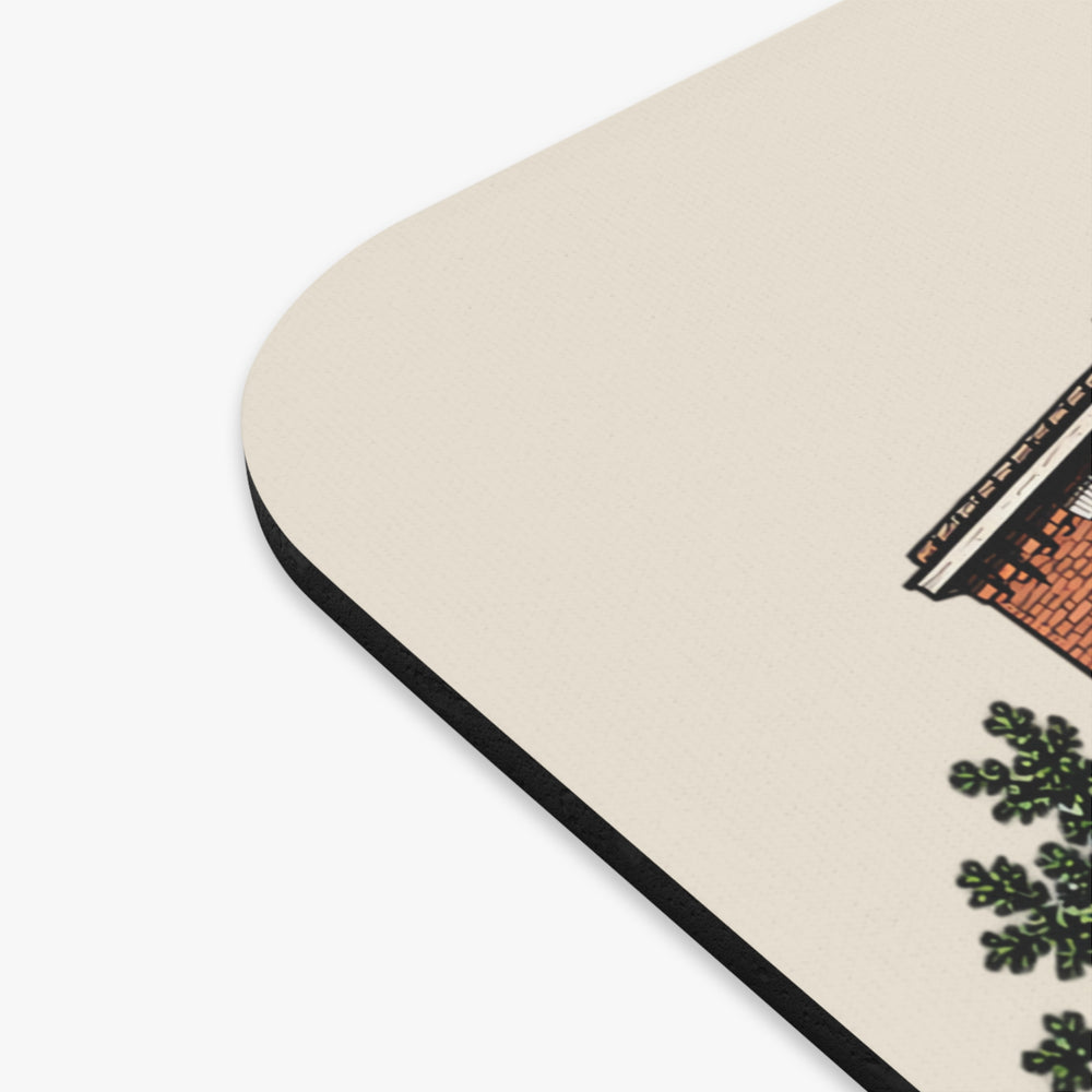 Central Falls Valley Falls Mill mouse pad mockup showing the full illustrated print
