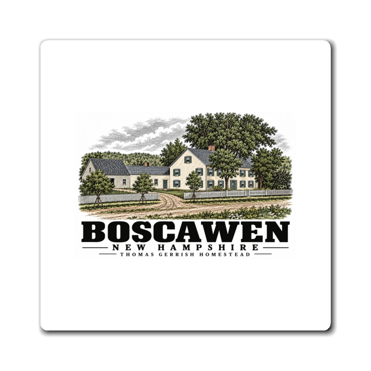Boscawen Deacon Thomas Gerrish residence and attached farm buildings 4 in Magnet - Merrimack Valley Goods