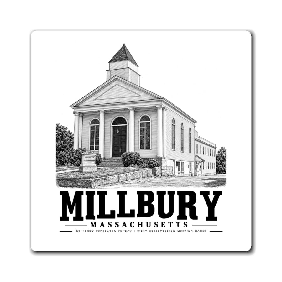 Millbury Federated Church / First Presbyterian Meeting House 4 in Magnet - Default - front product view