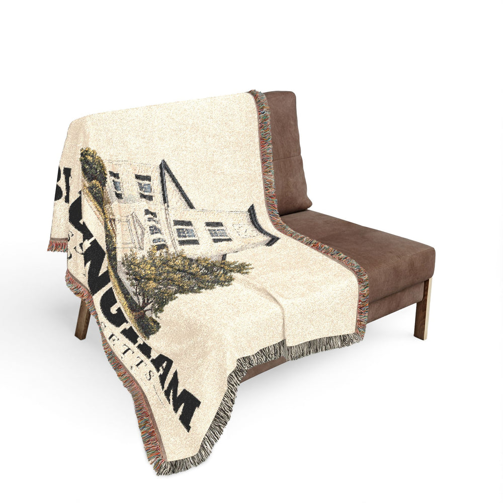 Old Town Hall — Bellingham, Massachusetts Woven Blanket