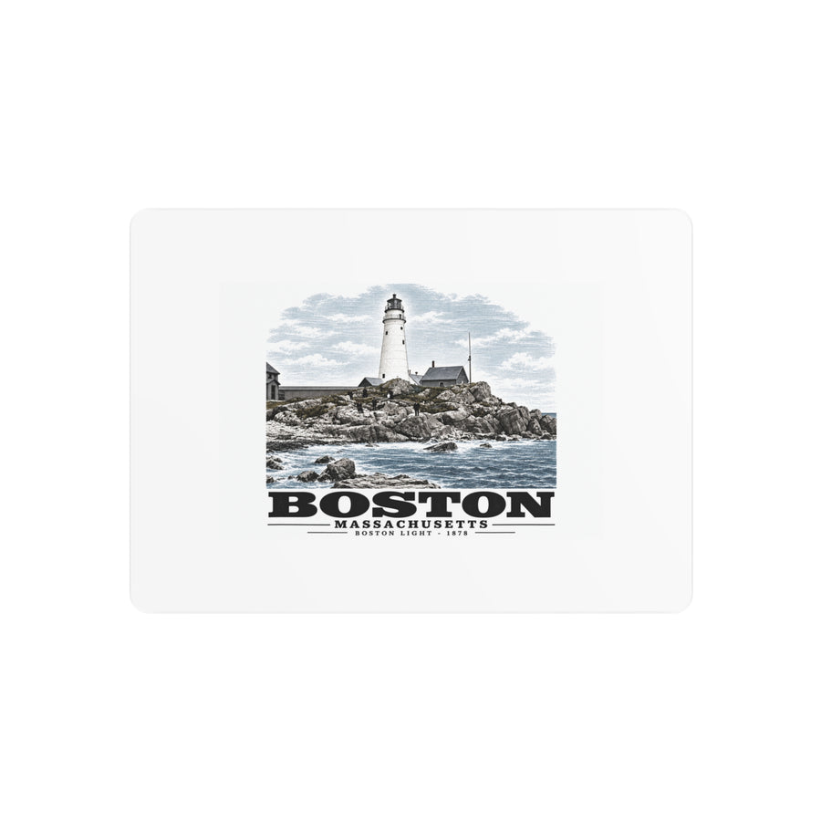 Boston Light, Boston Harbor, Mass. 7 × 5 in Horizontal Metal Wall Art - Boston Harbor