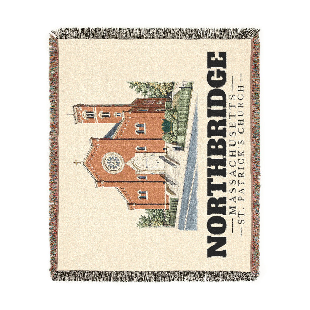 St. Patrick's Church — Northbridge, Massachusetts woven blanket, product view 2