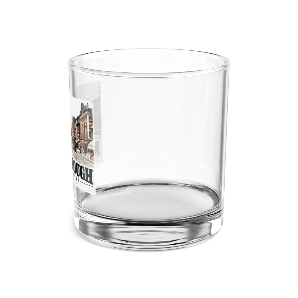 Illustrated Main Street in Marlborough on rocks glass