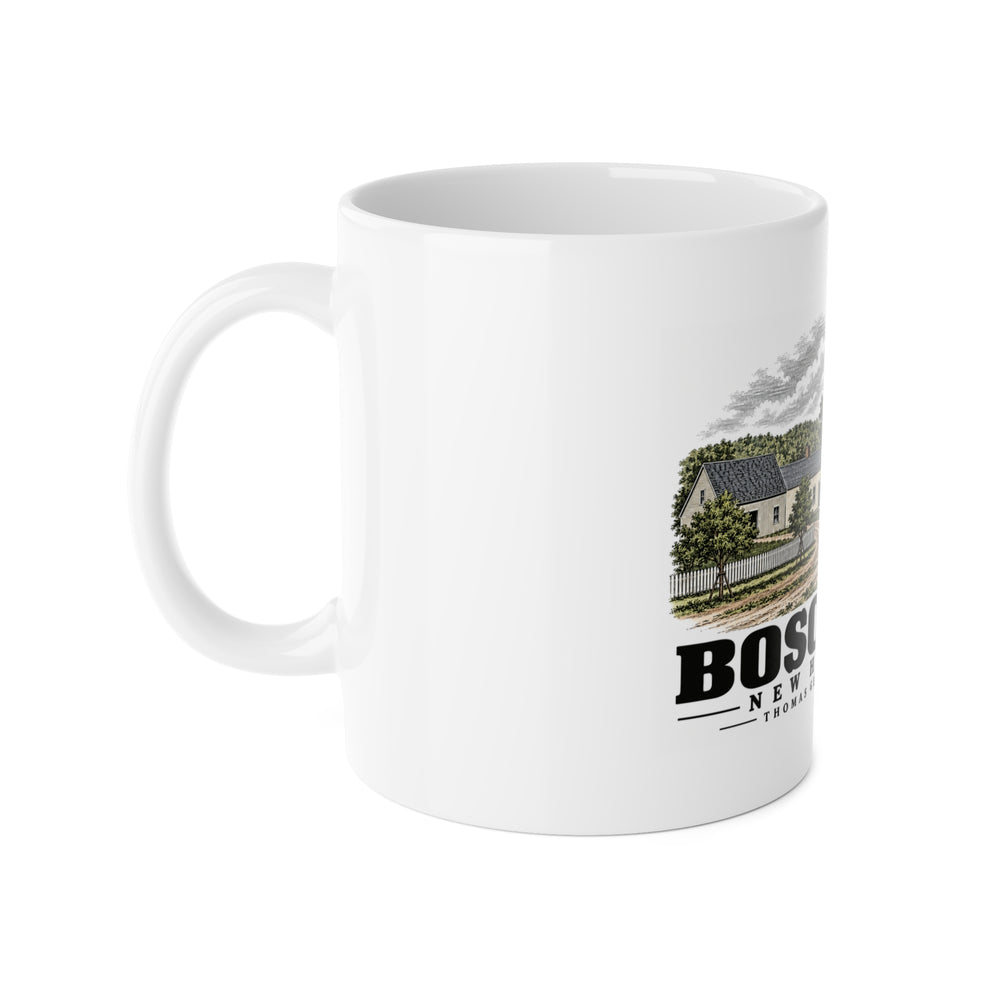 Boscawen Deacon Thomas Gerrish residence and attached farm buildings 11 oz White Ceramic Mug - Merrimack Valley Goods