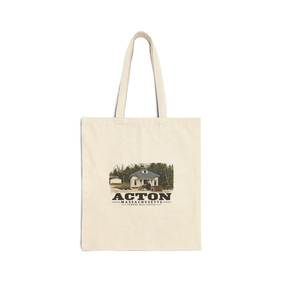 Powder Mill Office Natural + Black Heavy Canvas Tote - Assabet Valley Goods