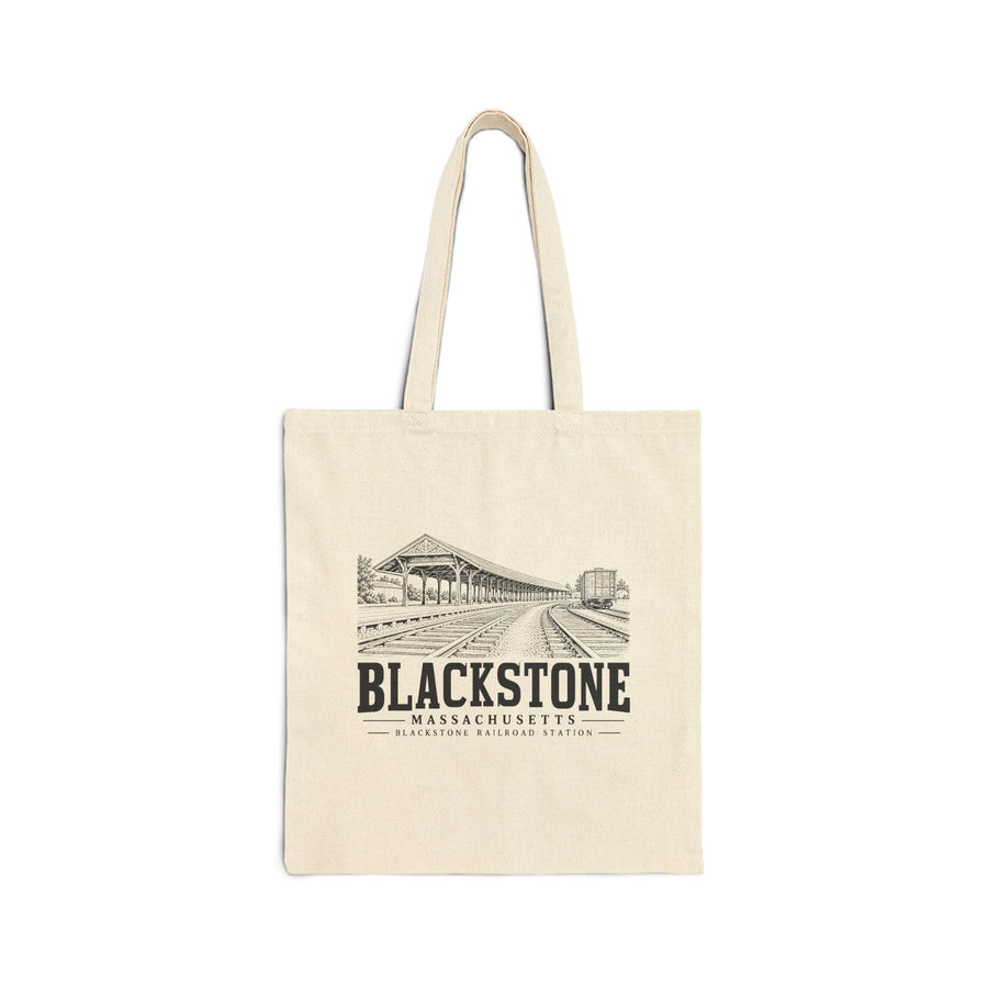 Blackstone Railroad Station Heavy Canvas Tote in Natural — front view