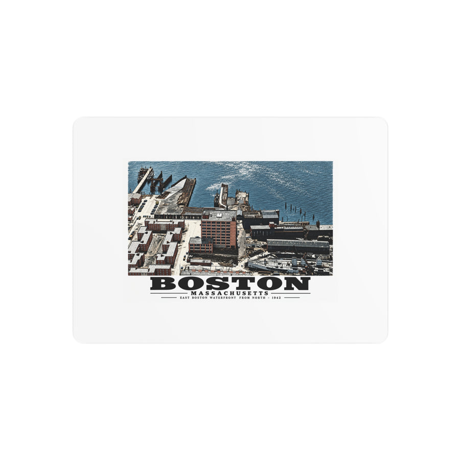 Maritime Coal Co., East Boston, MA -from North 1000 ft. 7 × 5 in Horizontal Metal Wall Art - Boston Harbor
