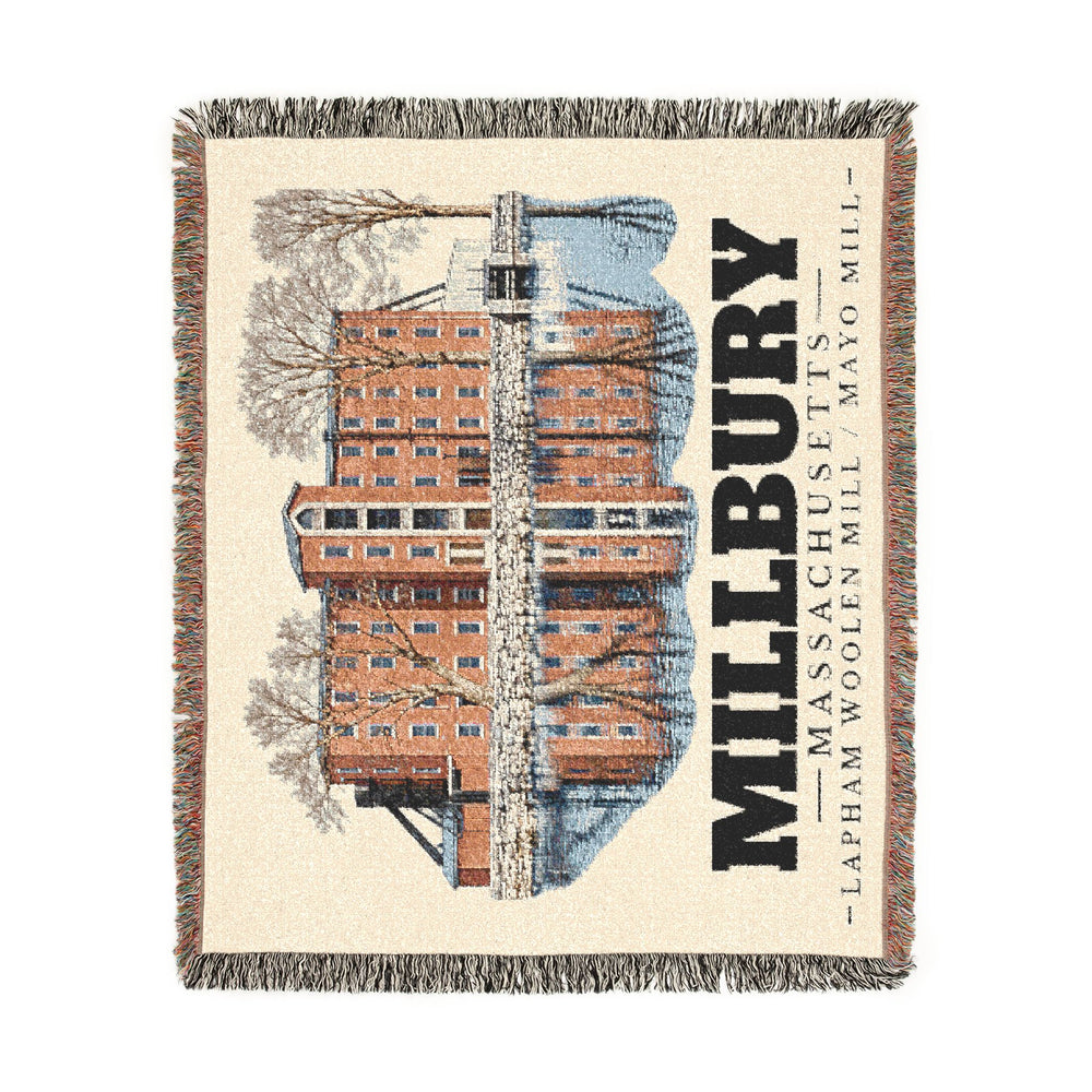 Lapham Woolen Mill / Mayo Mill — Millbury, Massachusetts woven blanket, product view 2