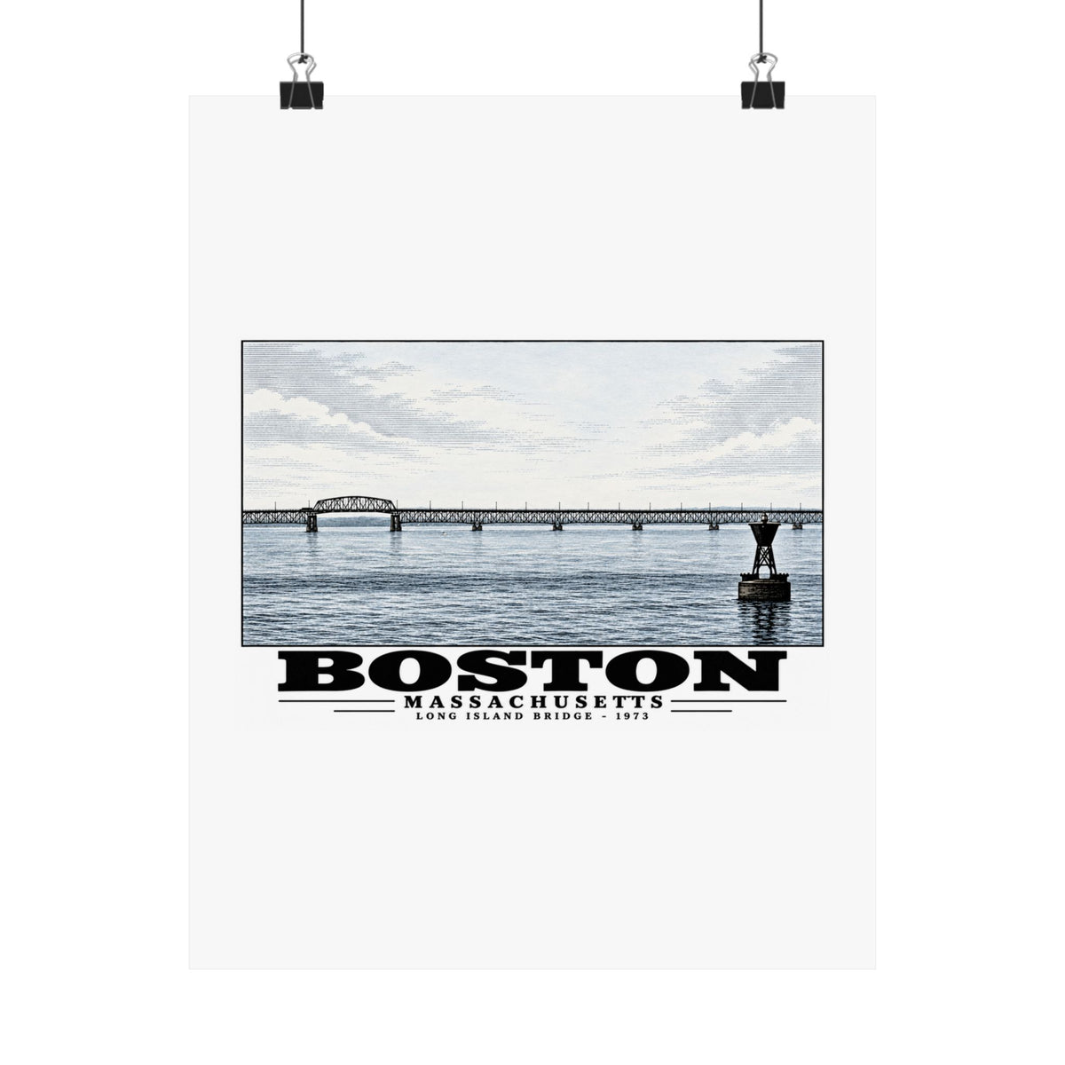 Long Island Matte Heritage Poster — 11 × 14 and 18 × 24 in - Boston Harbor