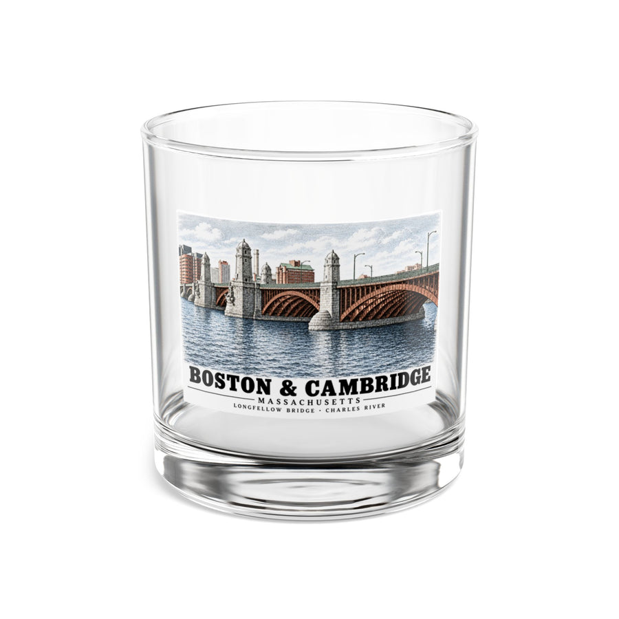 Longfellow Bridge, Charles Circle / Main Street across Charles River 10 oz Rocks Glass - Charles River