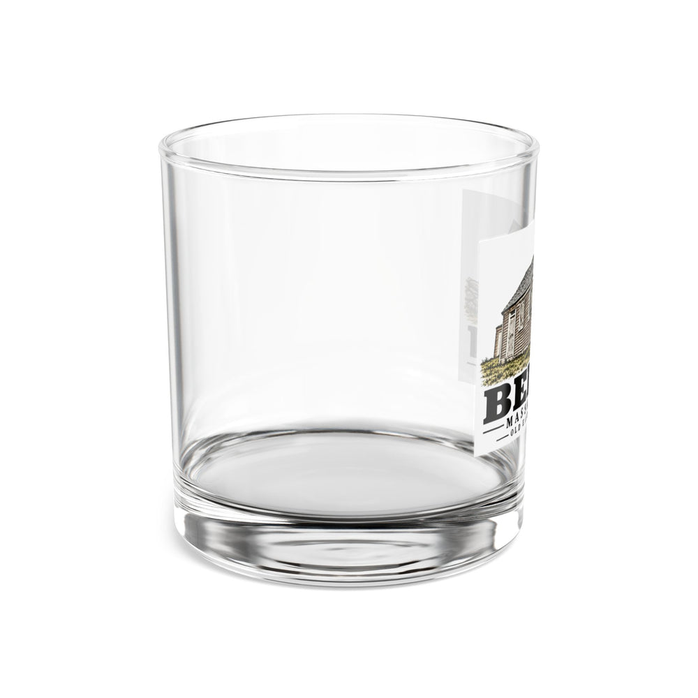Illustrated Old East Schoolhouse in Berlin on rocks glass