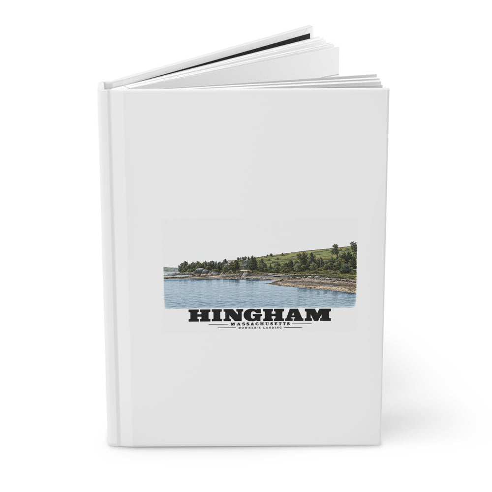 Shore near Downer's Landing Matte Hardcover Journal - Boston Harbor