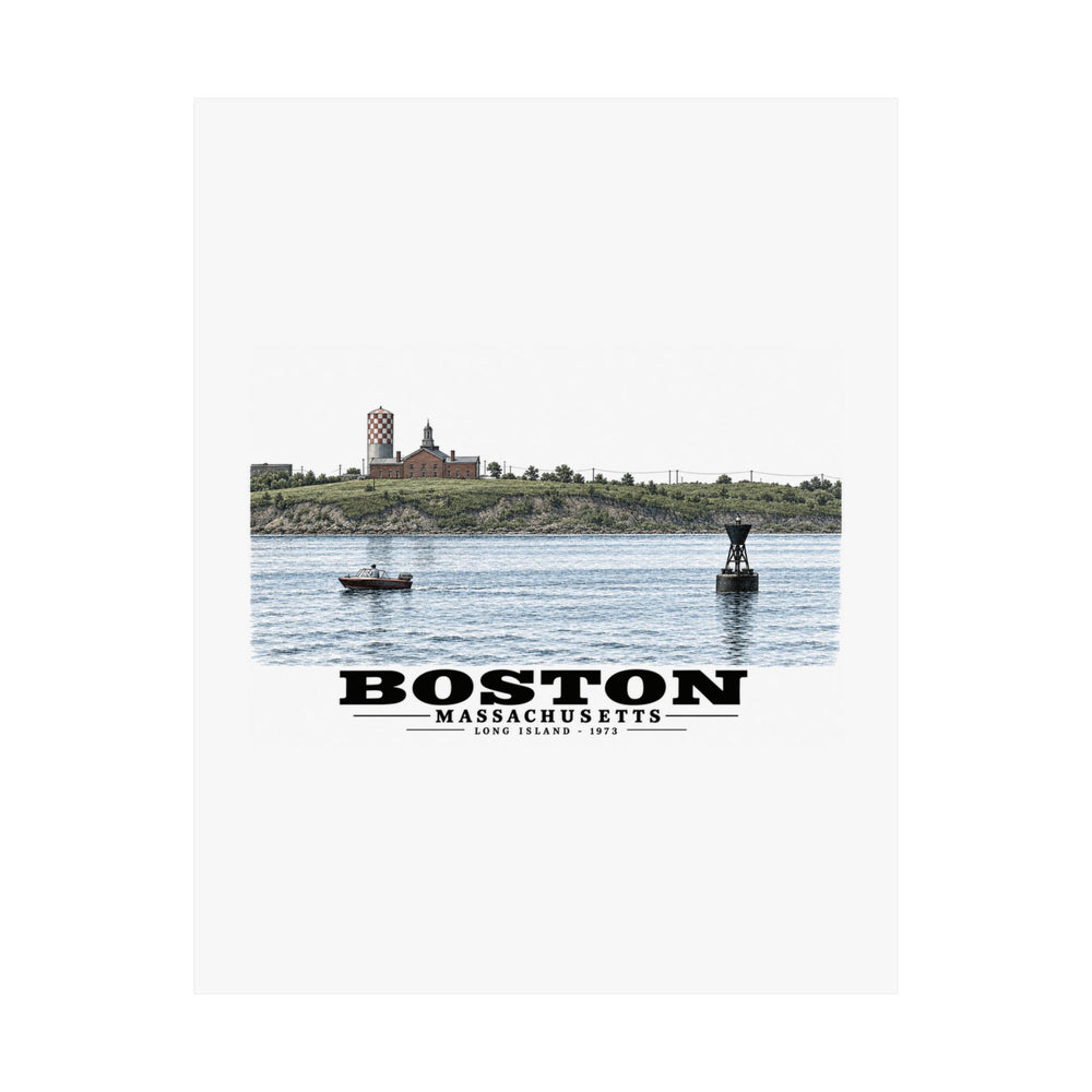 Long Island Matte Heritage Poster — 11 × 14 and 18 × 24 in - Boston Harbor
