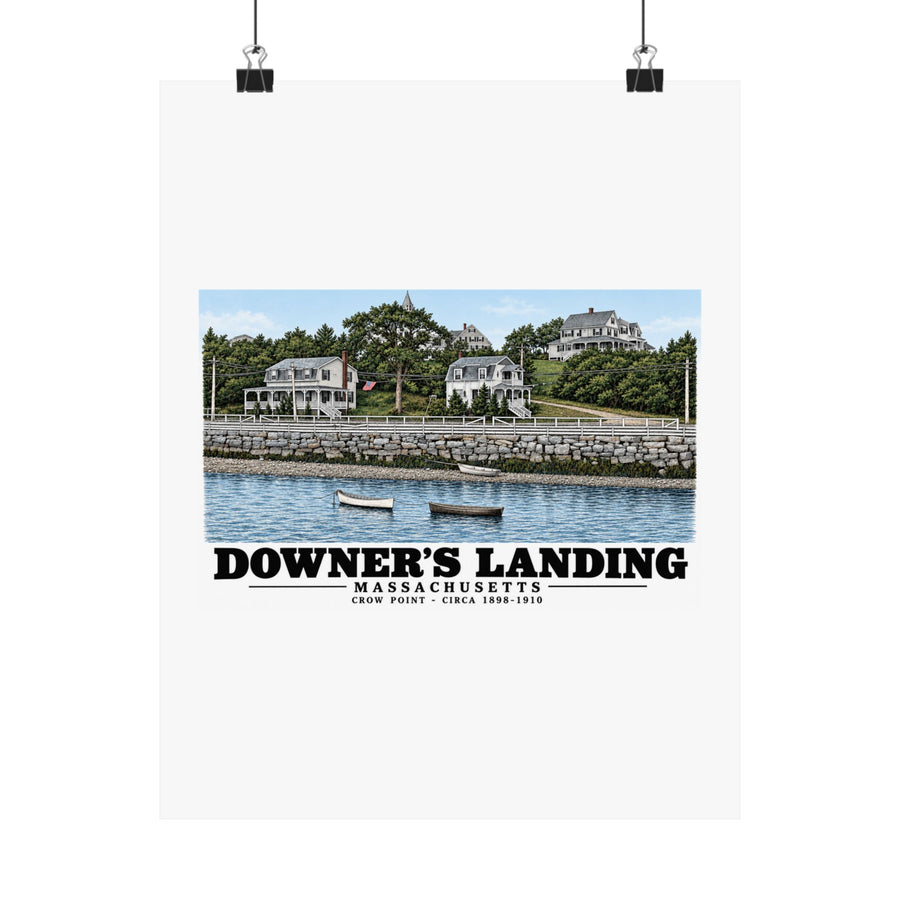 Downer's Landing, Mass. Matte Heritage Poster — 11 × 14 and 18 × 24 in - Boston Harbor